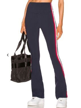 Splits59 Raquel High Waist Flare Leggings Indigo Red White Size S